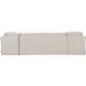 Fable Beige Slipcover Dining Banquette, U-Shape